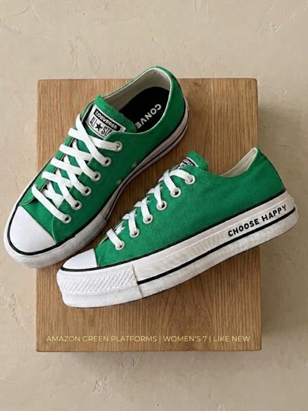 🔥 Custom Converse Chuck Taylor All Star Lift Low Top Platform Sneakers -W Sz 7